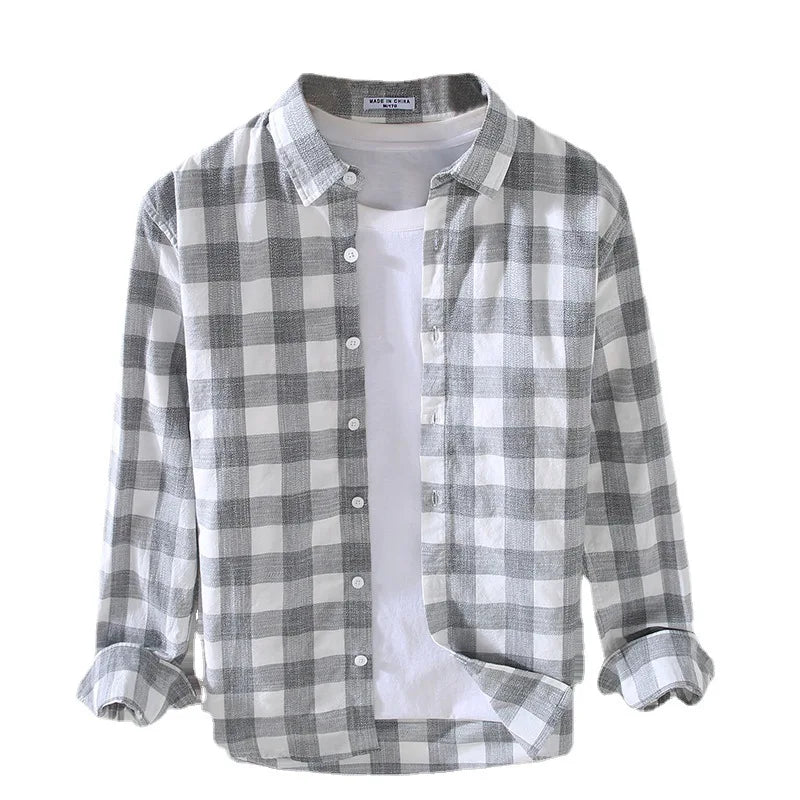 Men's Plaid Check Shirt – Relaxed Fit Everyday Casual Style – view 5