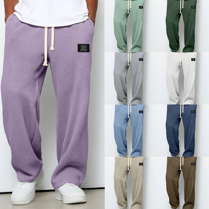 Men's Sam Relaxed Fit Lounge Trousers – Soft Waffle Comfort – view 12