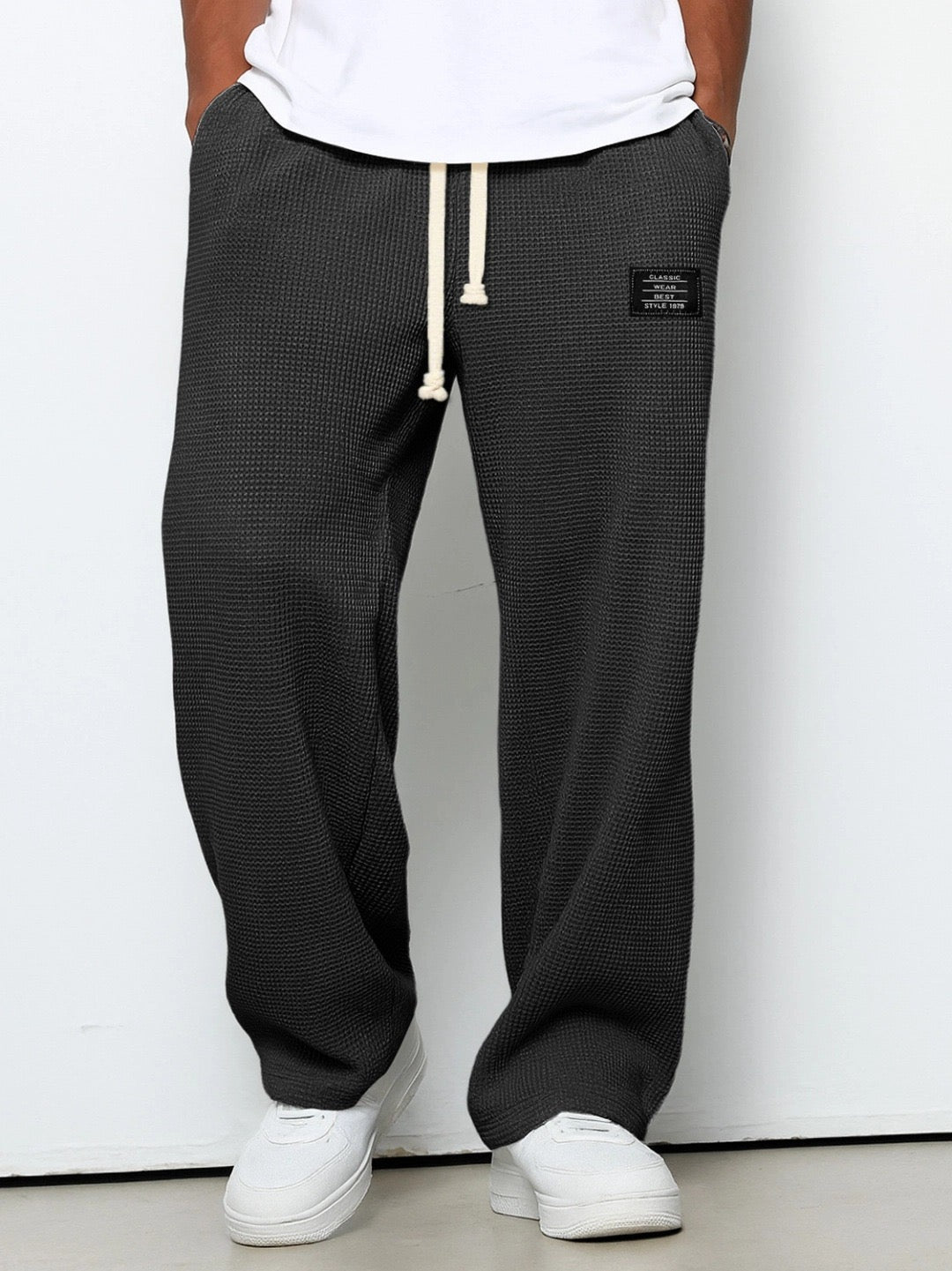 Men's Sam Relaxed Fit Lounge Trousers – Soft Waffle Comfort – view 8