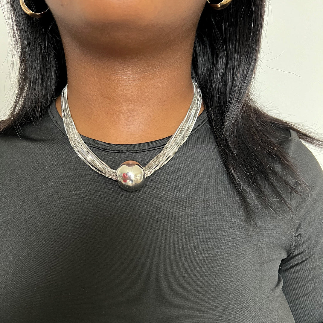 Women's Stainless Steel Moon Drop Pendant Necklace – Adjustable – view 4
