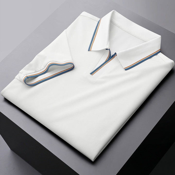 Men's Cotton Blend Polo Shirt – Contrast Collar Classic – view 4