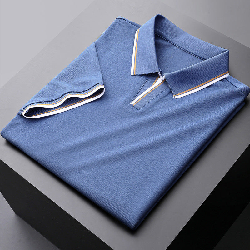 Men's Cotton Blend Polo Shirt – Contrast Collar Classic – view 2