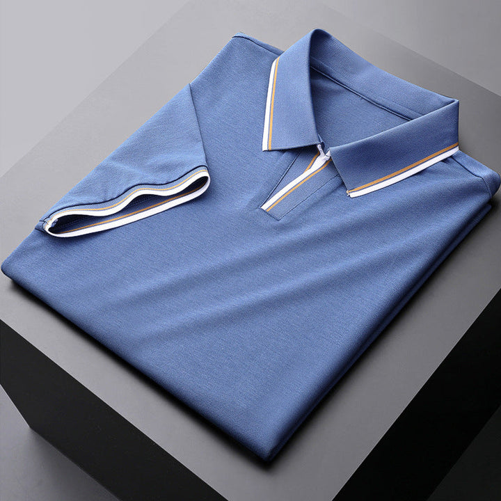 Men's Cotton Blend Polo Shirt – Contrast Collar Classic – view 2