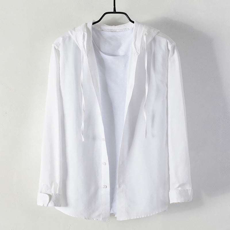 Unisex Hooded Linen Shirt – Breathable Button-Up for All Seasons – view 2