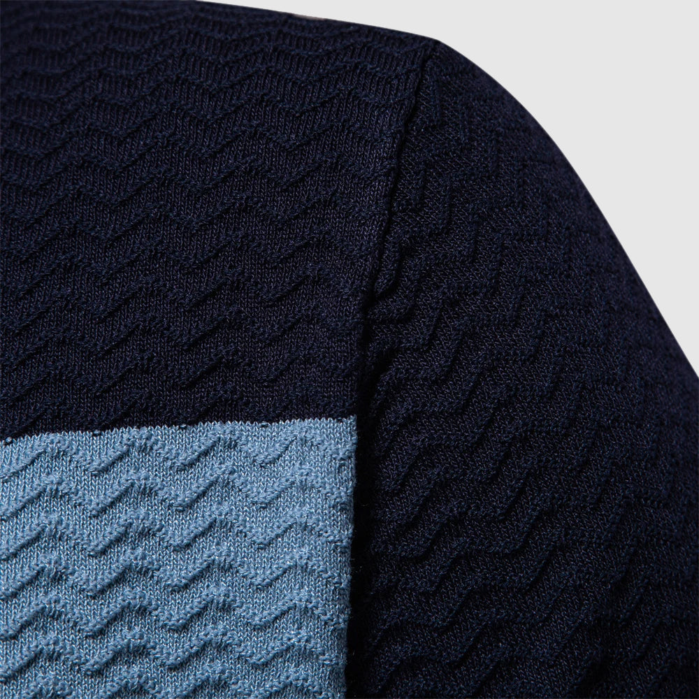 Men's Knitted Zip Polo Shirt – Breathable Short Sleeve Top – view 7