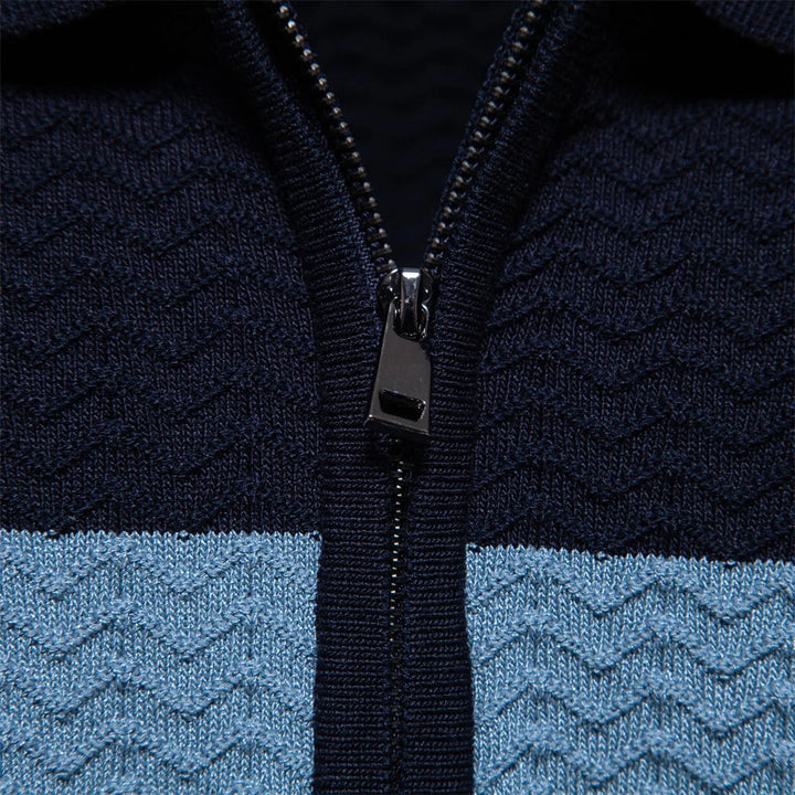 Men's Knitted Zip Polo Shirt – Breathable Short Sleeve Top – view 8