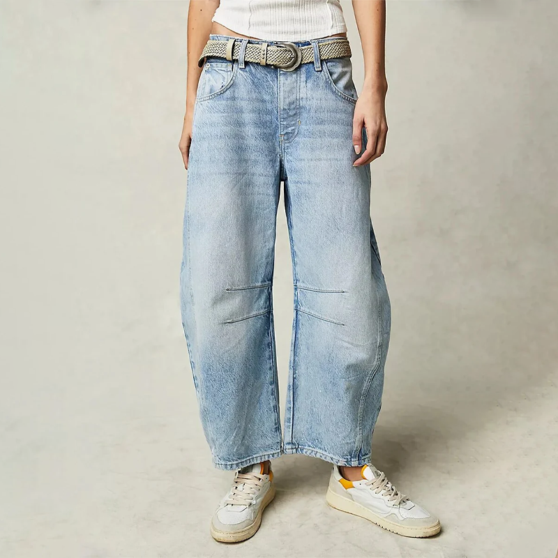 Women's Wide-Leg Stretch Denim Jeans – Relaxed Everyday Fit – view 8
