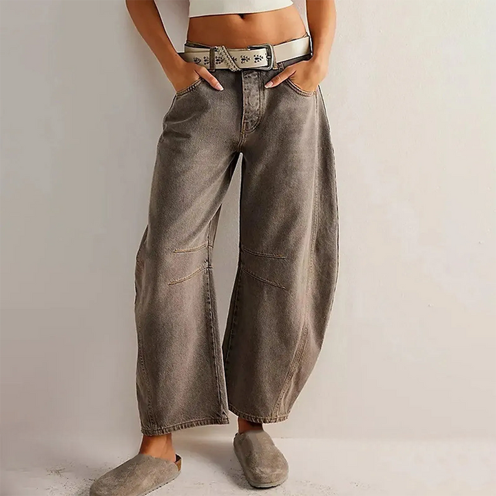 Women's Wide-Leg Stretch Denim Jeans – Relaxed Everyday Fit – view 4