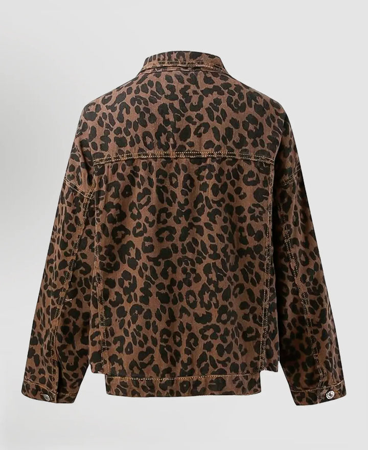 Women's Leopard Print Cotton Jacket – Tailored Statement Layer – view 5