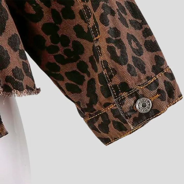 Women's Leopard Print Cotton Jacket – Tailored Statement Layer – view 6