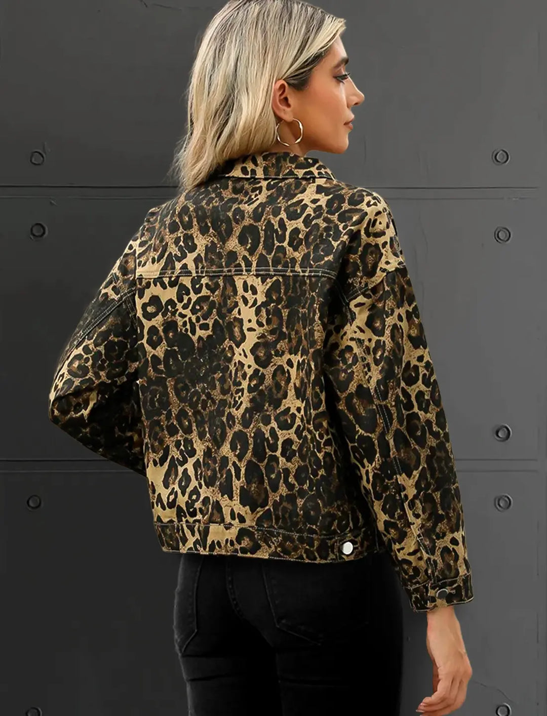Women's Leopard Print Tailored Jacket – Statement Layer – view 5