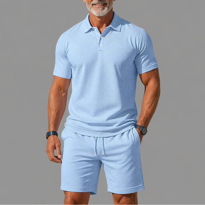 Men's Two-Piece Polo Set – Lightweight Smart Casual Summer Outfit