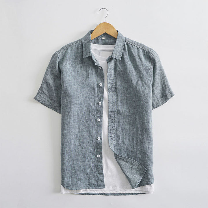 Men's Linen Blend Summer Shirt – Breathable Button-Up Massimo – view 2