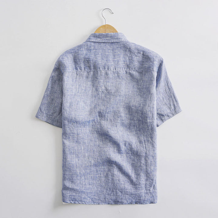 Men's Linen Blend Summer Shirt – Breathable Button-Up Massimo – view 7