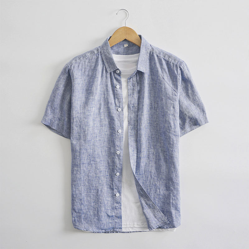 Men's Linen Blend Summer Shirt – Breathable Button-Up Massimo