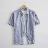 Men's Linen Blend Summer Shirt – Breathable Button-Up Massimo