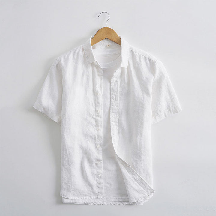 Men's Linen Blend Summer Shirt – Breathable Button-Up Massimo – view 4