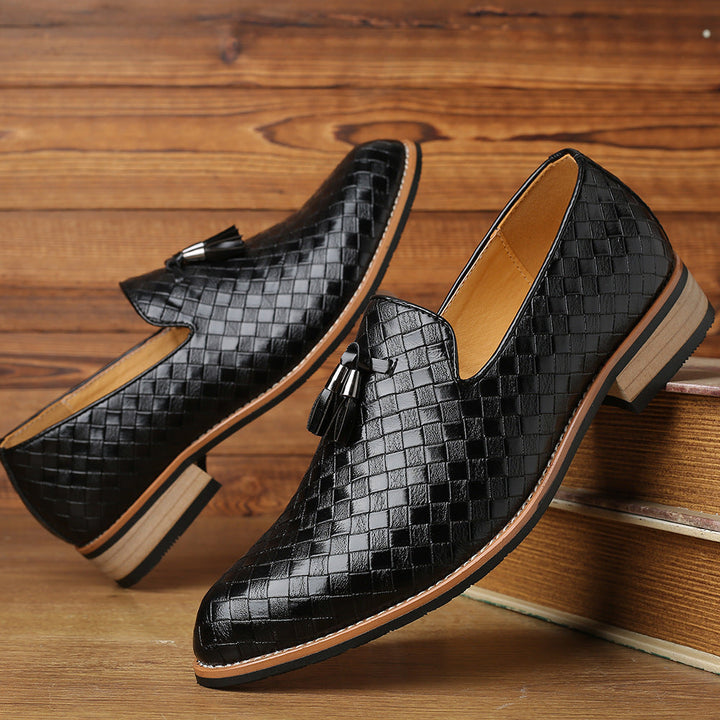 Men's Woven Leather Tassel Loafers – Smart Slip-On Shoes – view 8