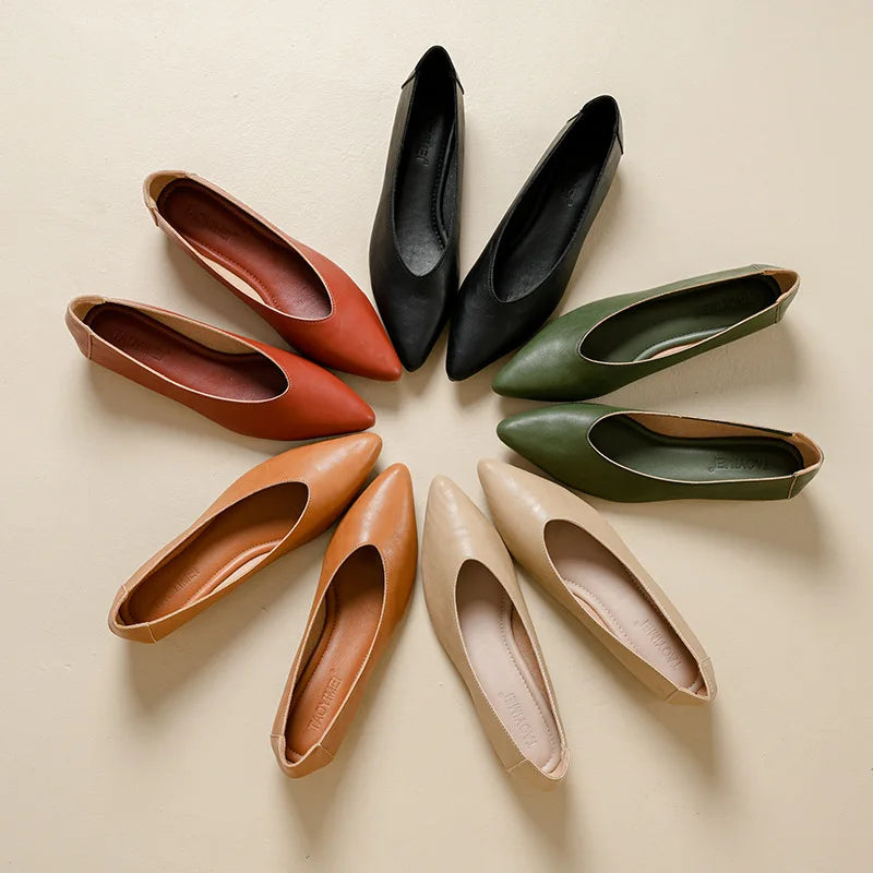 Women's Pointed Toe Block Heel Court Shoes – All-Day Comfort