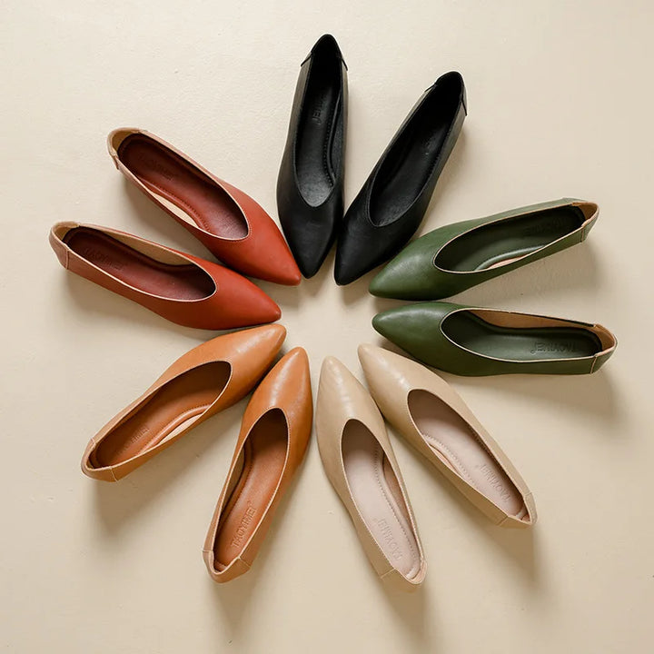Women's Pointed Toe Block Heel Court Shoes – All-Day Comfort