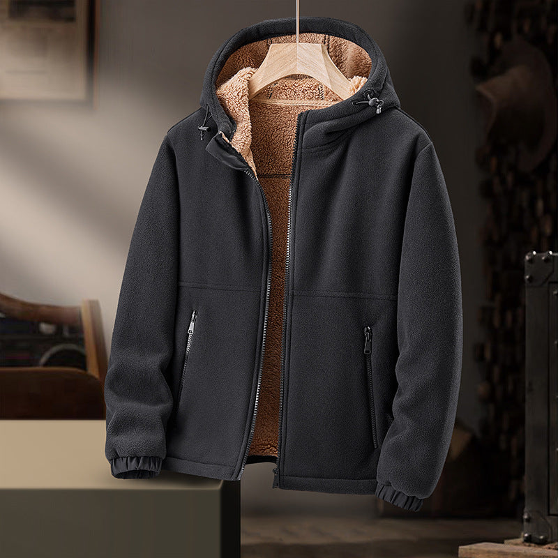 Men's Wool-Blend Hoodie – Sherpa-Lined Full-Zip for Cold Days – view 8