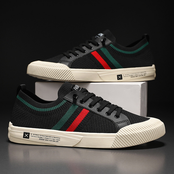 Men's Knit Trainers – Breathable Striped Sneakers for All-Day Wear – view 8