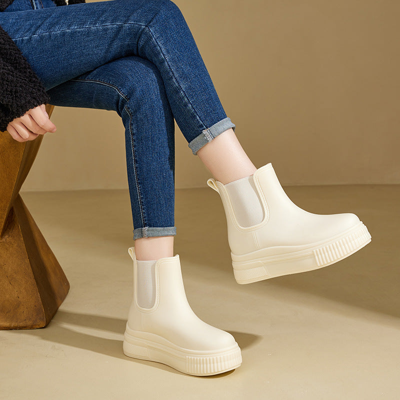 Women's Waterproof Platform Chelsea Boots – City Rain Ready
