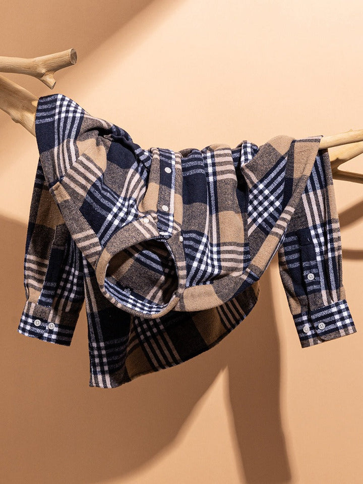 Men's Brushed Cotton Flannel Shirt – Classic Plaid Button-Down – view 6