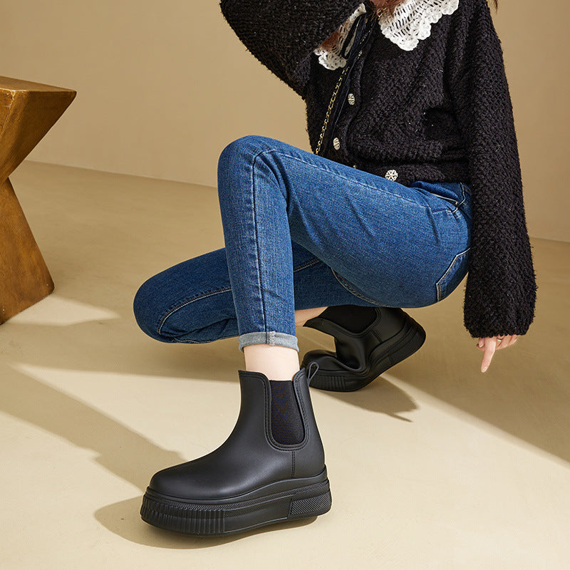 Women's Waterproof Platform Chelsea Boots – City Rain Ready