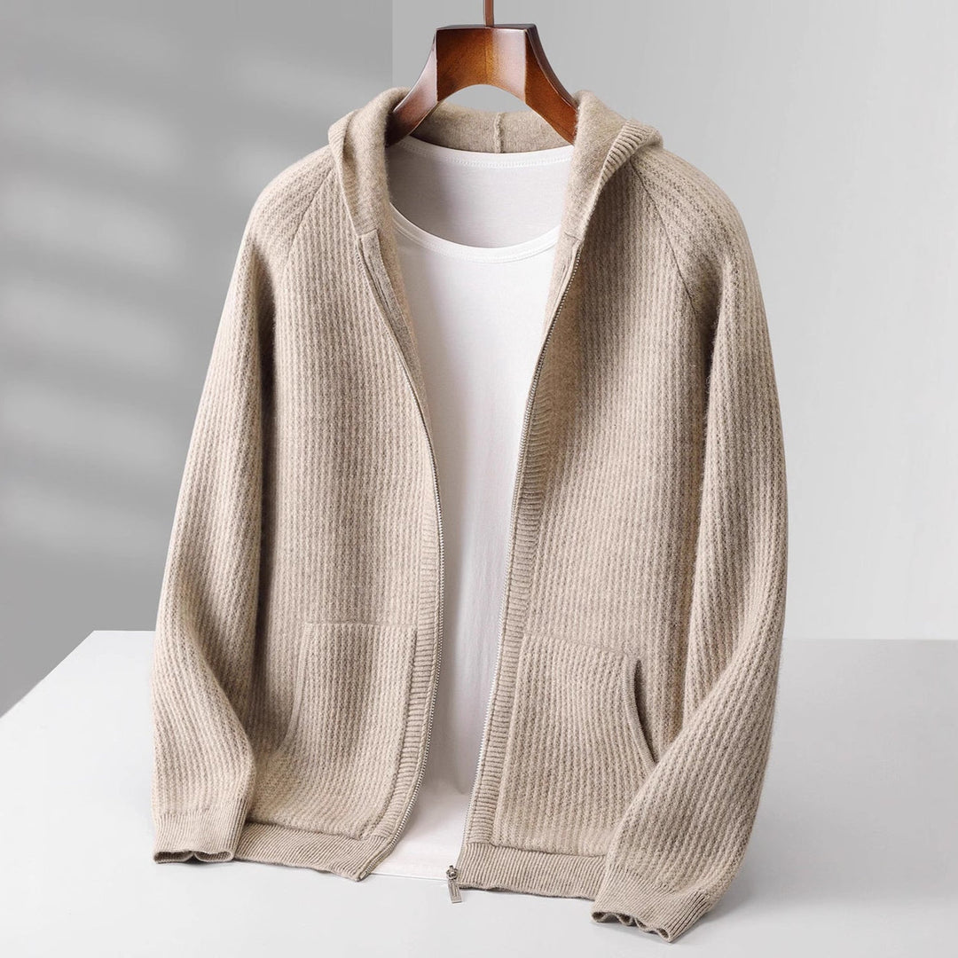 Men's Cashmere Zip-Through Hoodie – Lightweight Luxury Layer – view 10