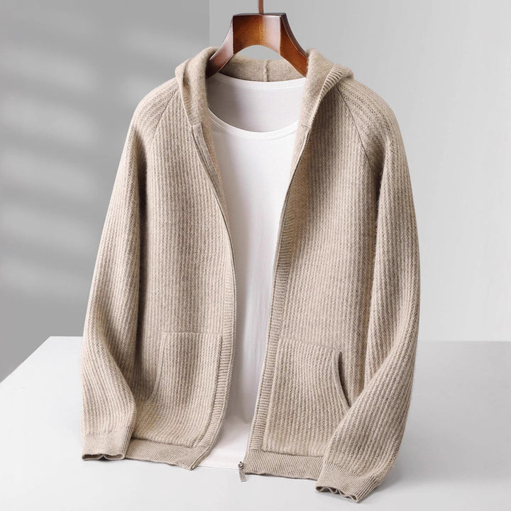 Men's Cashmere Zip-Through Hoodie – Lightweight Luxury Layer – view 10