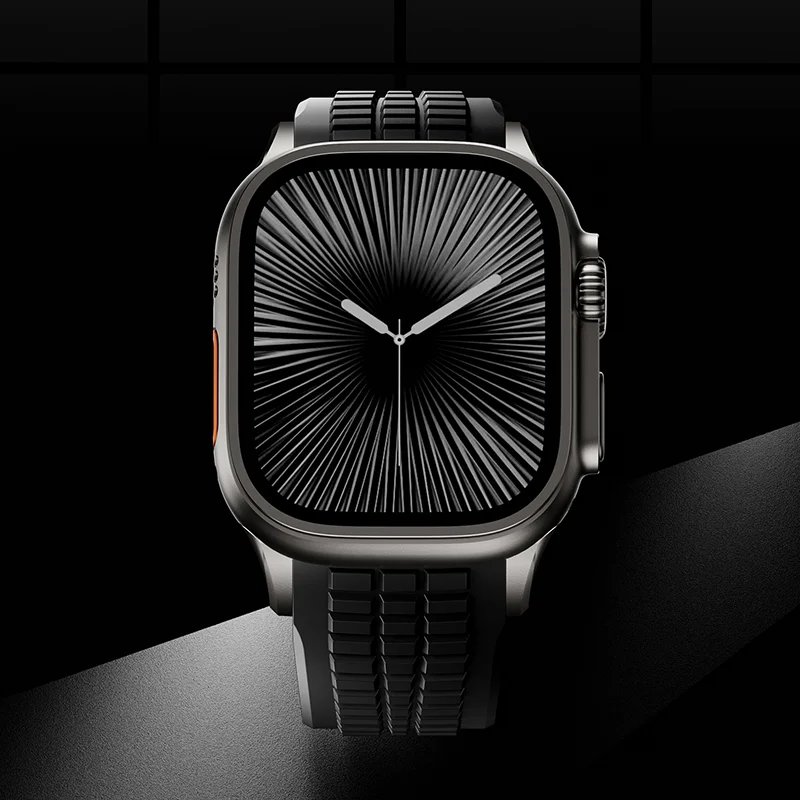 Men's Silicone Watch Strap – Quick-Release Apple Watch Band