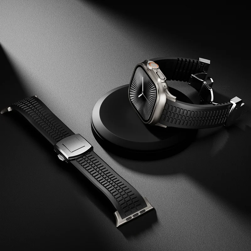 Men's Silicone Watch Strap – Quick-Release Apple Watch Band