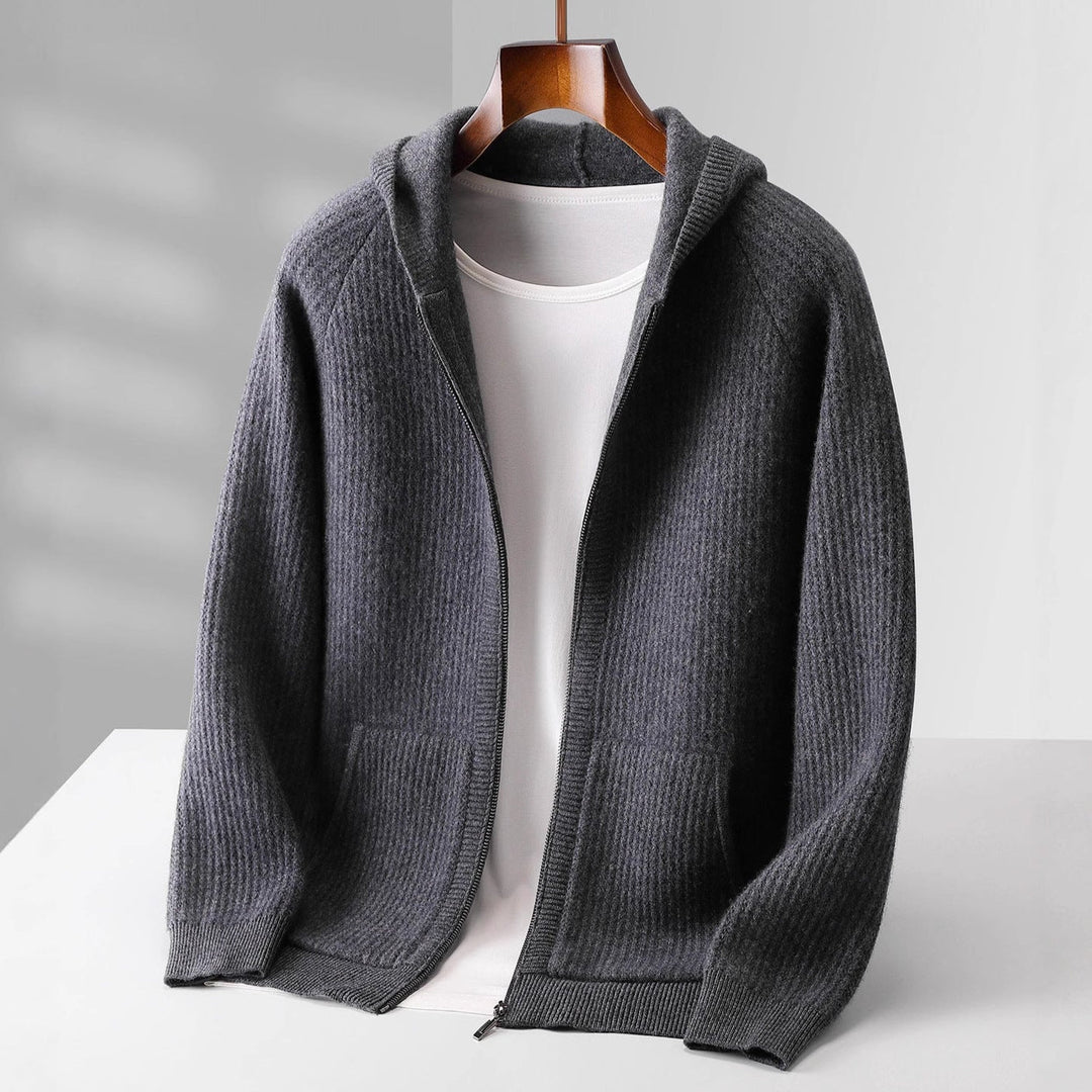 Men's Cashmere Zip-Through Hoodie – Lightweight Luxury Layer – view 11