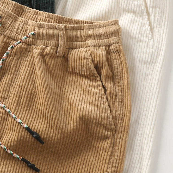 Men's Corduroy Drawstring Shorts – Soft Textured Weekend Wear – view 6