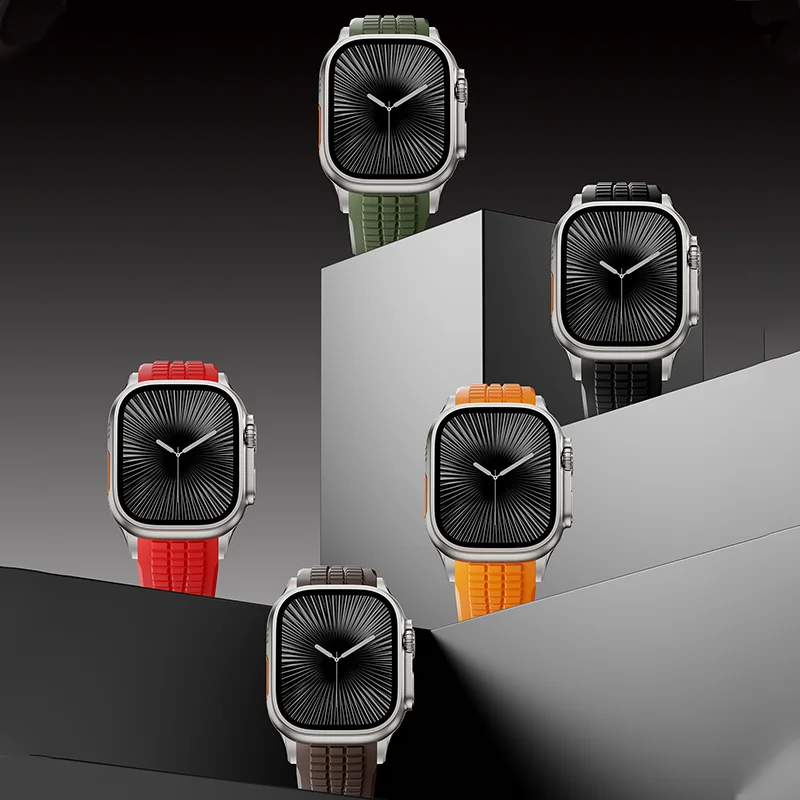 Men's Silicone Watch Strap – Quick-Release Apple Watch Band