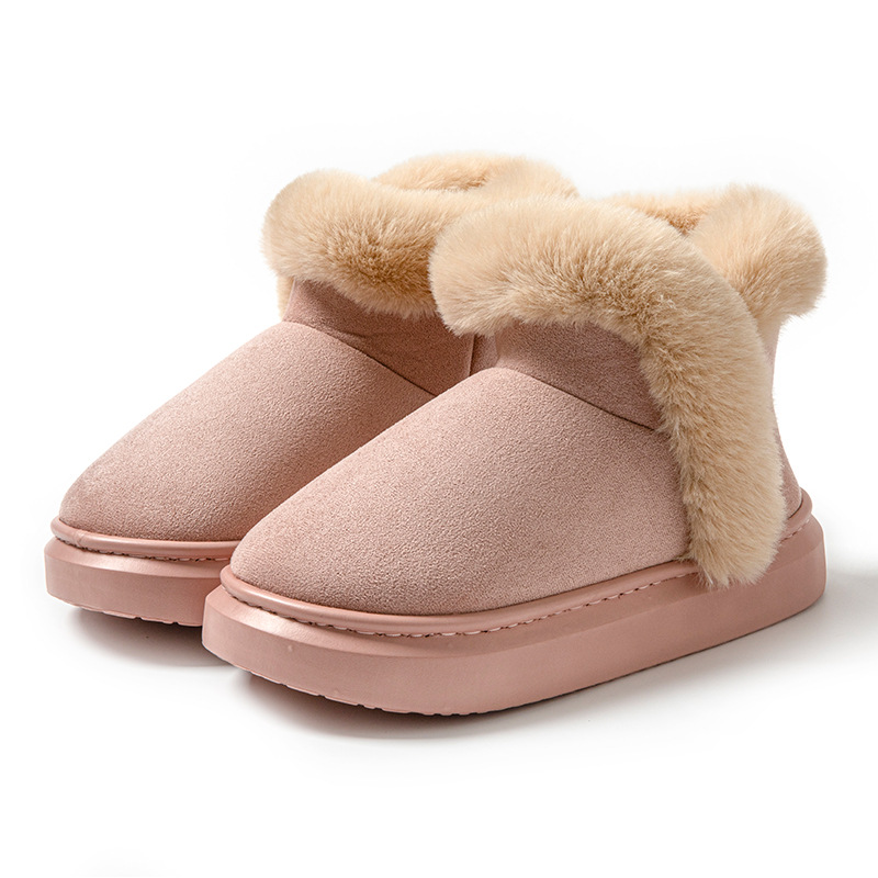 Women's Arctic Faux Suede Slippers – Cosy Faux Fur Lined Indoor Shoes