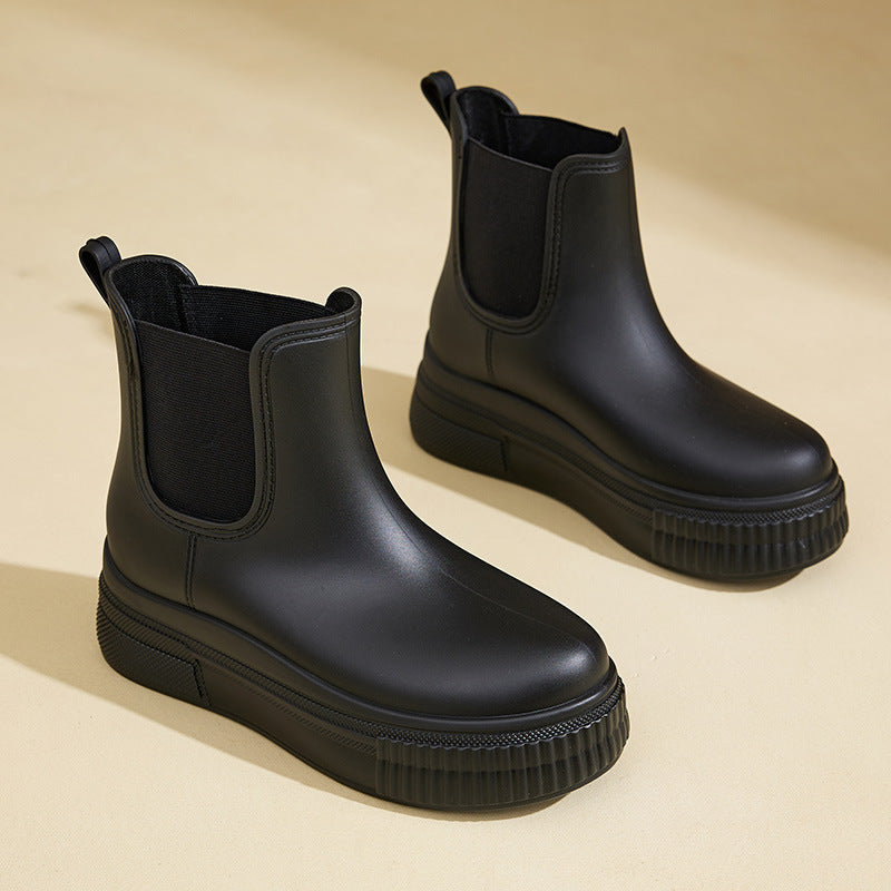 Women's Waterproof Platform Chelsea Boots – City Rain Ready