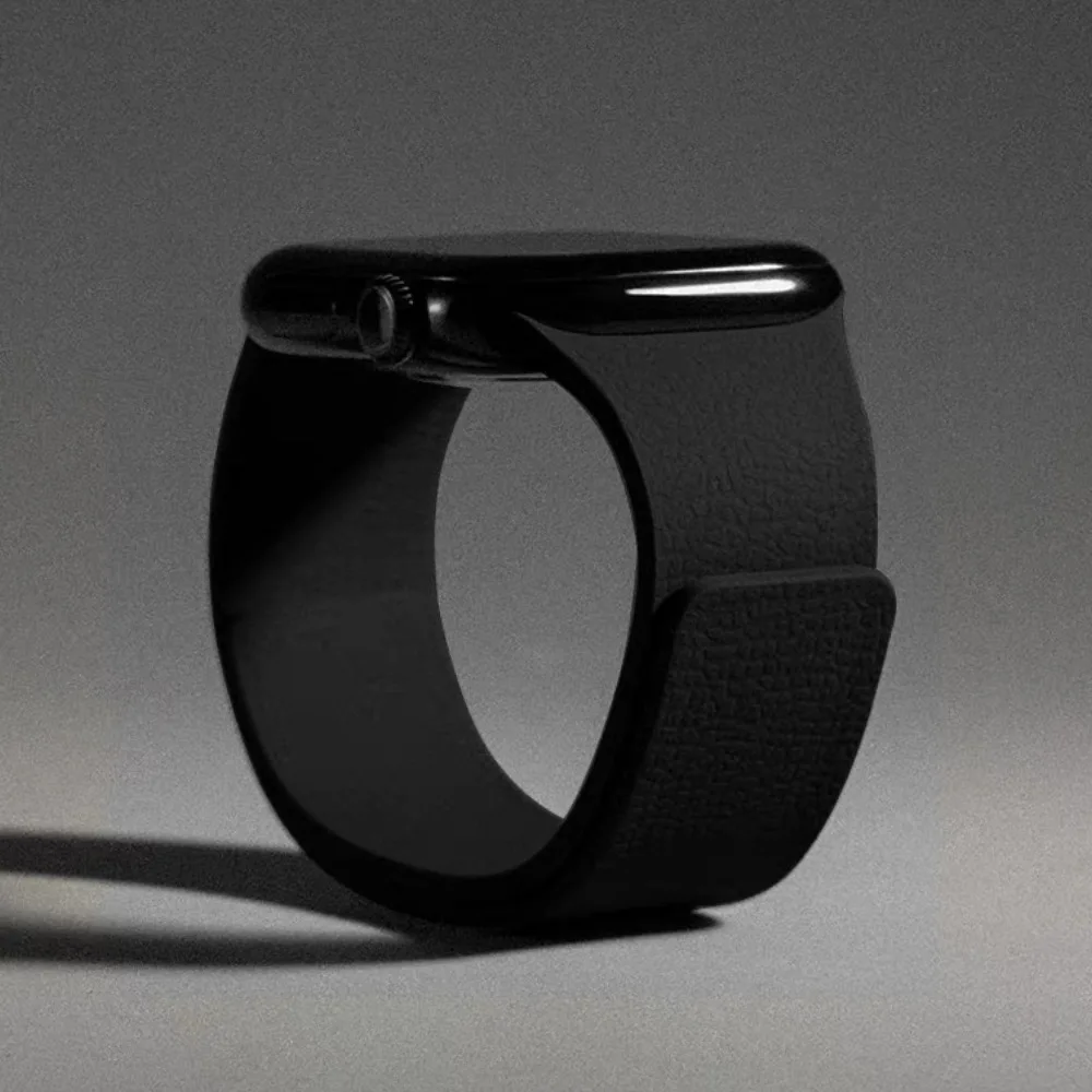 Men's Magnetic Apple Watch Band - Silicone Loop Strap – view 2