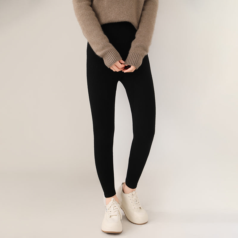 Women's Ribbed Wool Leggings – High-Waisted Winter Comfort – view 6