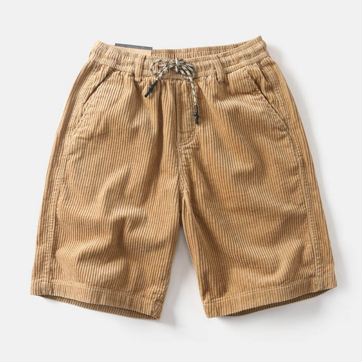 Men's Corduroy Drawstring Shorts – Soft Textured Weekend Wear – view 9
