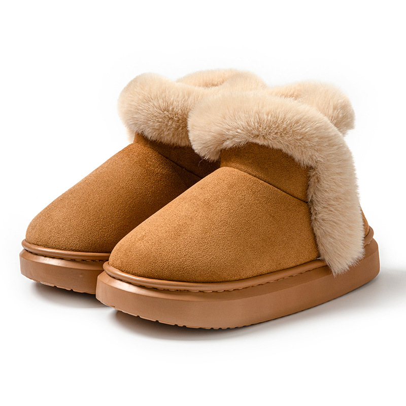 Women's Arctic Faux Suede Slippers – Cosy Faux Fur Lined Indoor Shoes