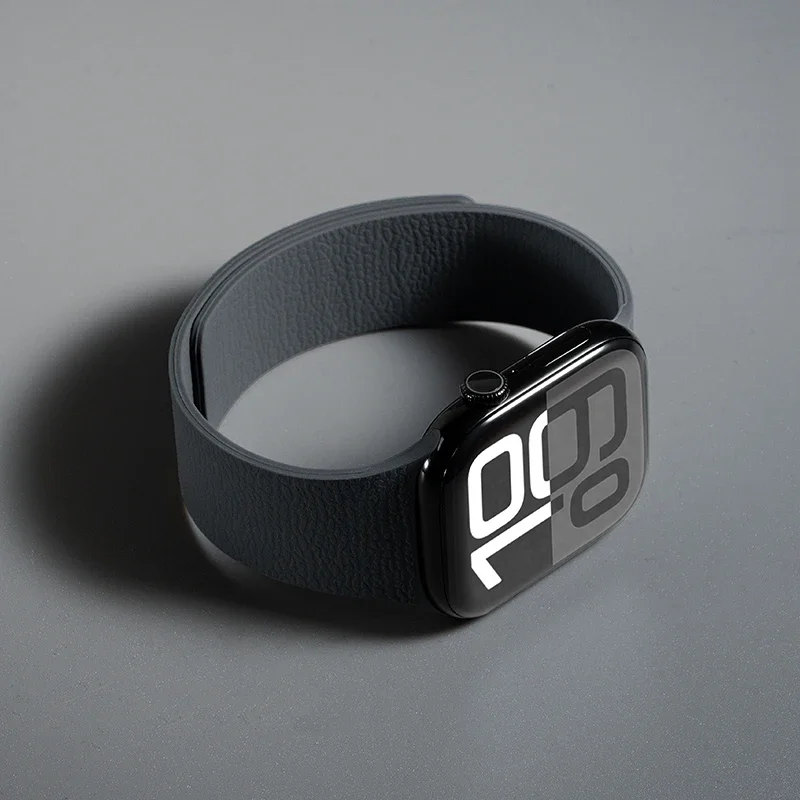 Men's Magnetic Apple Watch Band - Silicone Loop Strap – view 5