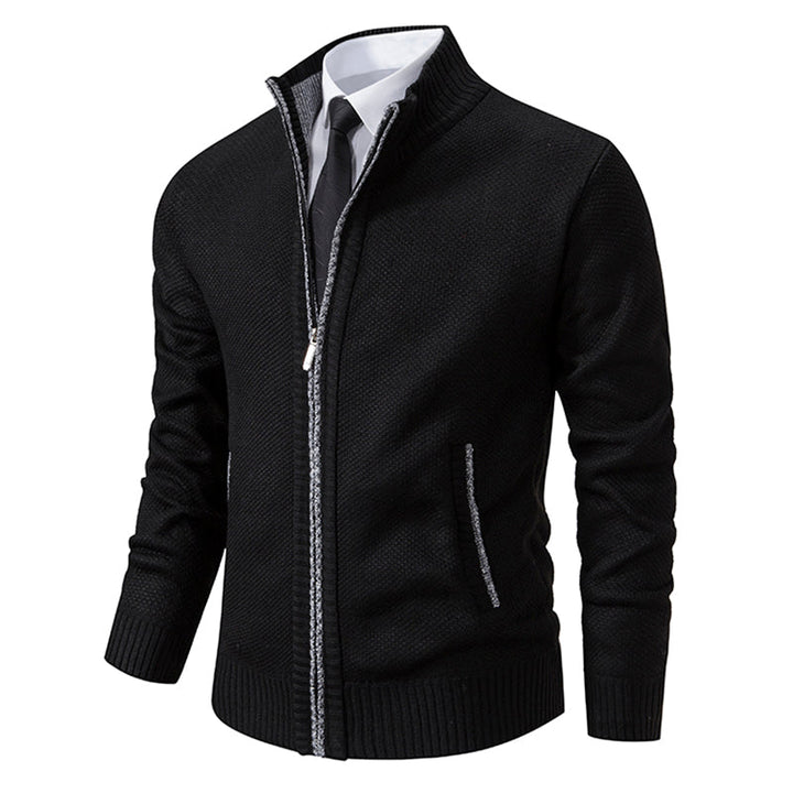 Men's Renzo Cotton-Blend Zip Jumper – Textured Knit Layering – view 2