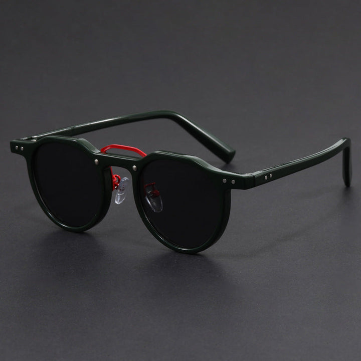 Unisex UV400 Sunglasses – Zenith Lightweight Retro Frames – White Tortoise