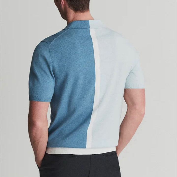 Men's Contrast Cotton Polo Shirt – Slim Fit Smart Casual Top – view 4
