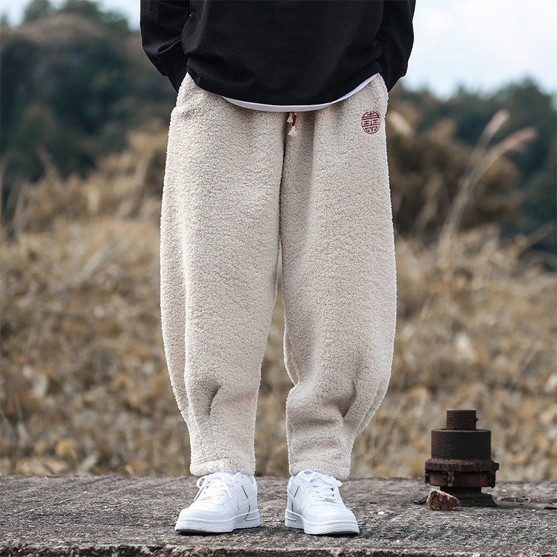Men's Embroidered Joggers – Soft Japanese-Inspired Comfort – view 4