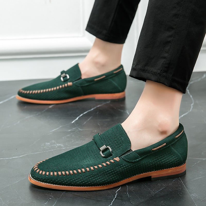 Men's Suede Loafers with Buckle – Breathable Slip-On Shoes – view 7