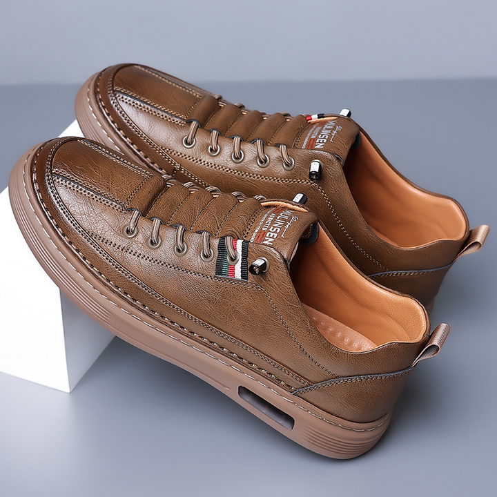 Men's Leather Trainers – Air-Cushioned Everyday Casual Shoes – view 2