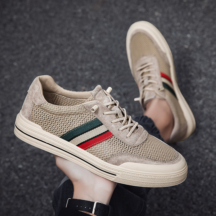 Men's Suede & Mesh Retro Trainers – Lightweight Everyday Style – view 2